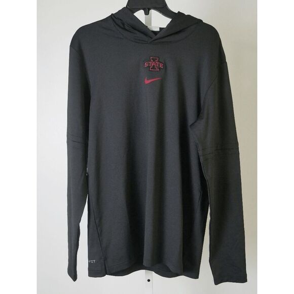 Nike Iowa State Cyclones Men's Long Sleeve Hooded Tee Black Performance Hoodie M - Picture 2 of 14